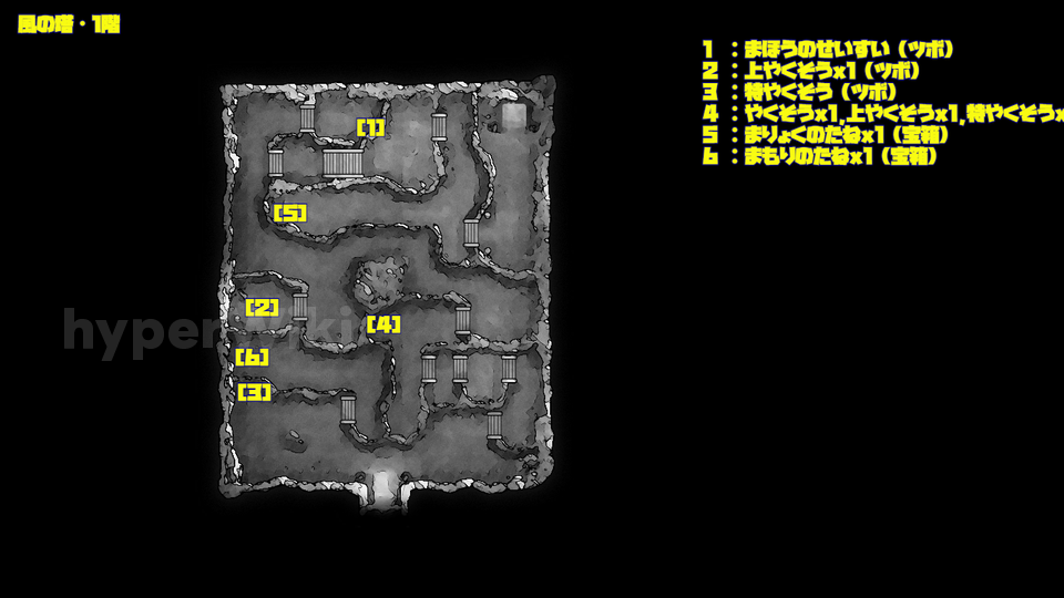 ドラクエ7リメイク DQ7R 風の塔・1階 マップ画像